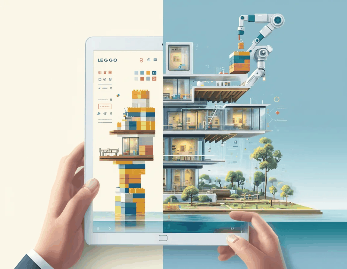 Legolith modular building facade system